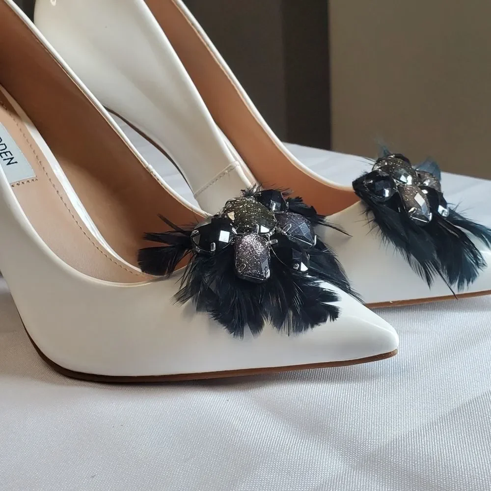 Feathers Detachable shoe clip/brooch - Picture 4 of 12